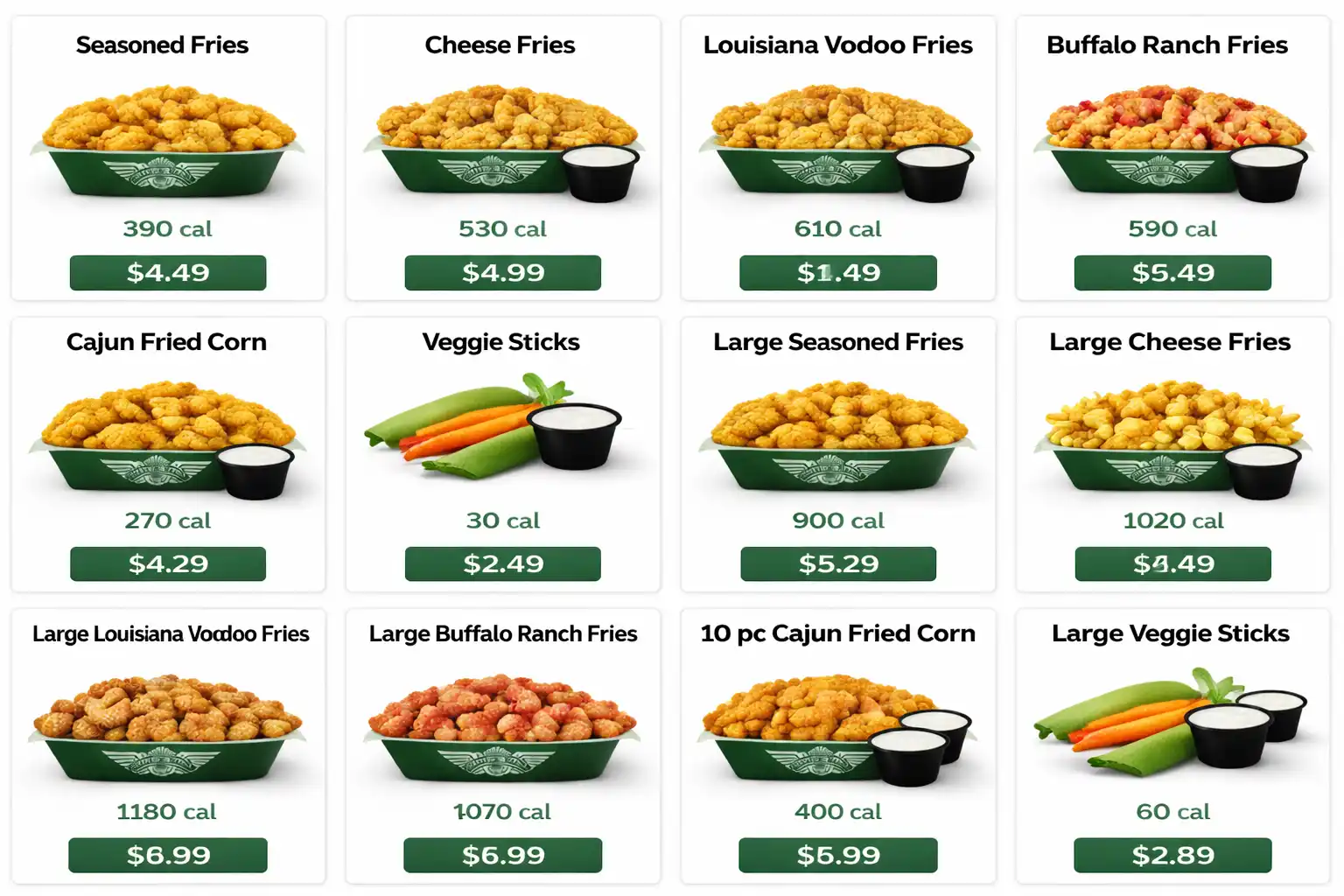 wingstop sides menu